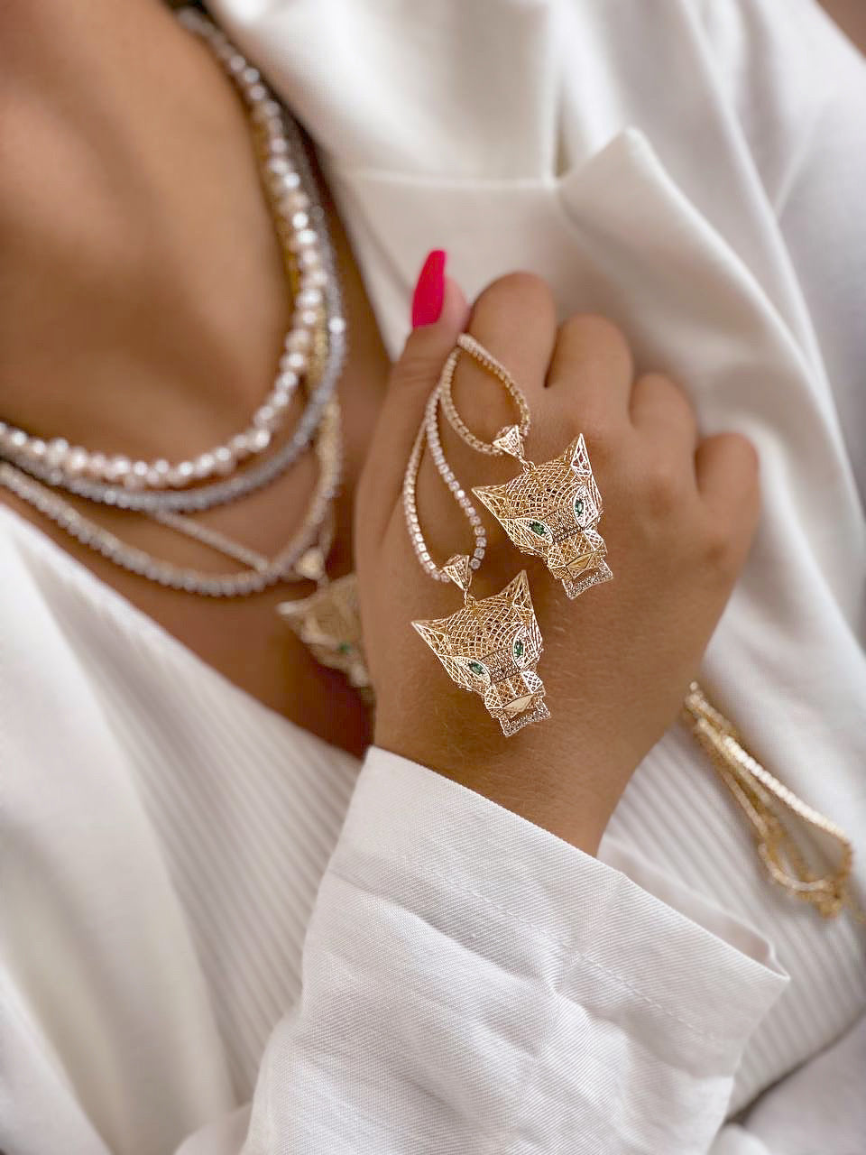 Necklaces with Cat Had Pendants