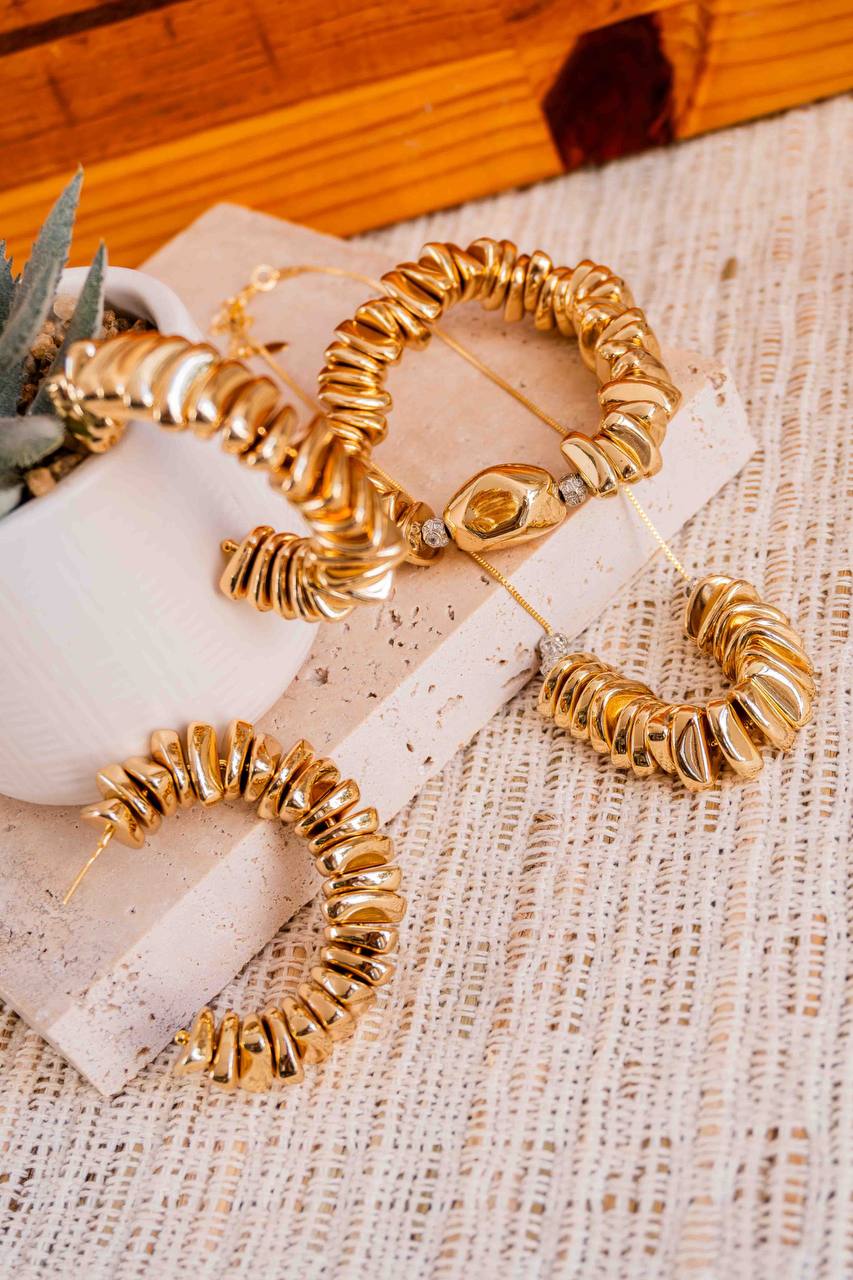 18K Gold Plated Natural Hematite Jewellery Collection