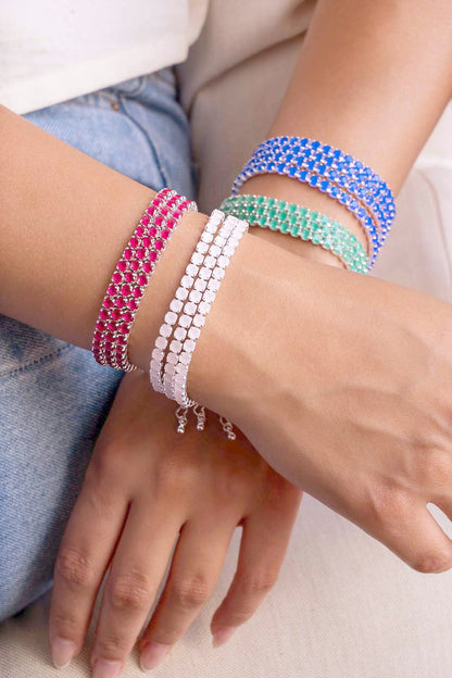 Silver Crystal Tennis Bracelet