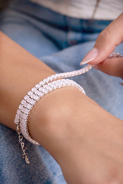 Silver Crystal Tennis Bracelet