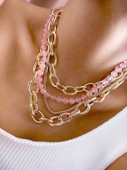 Mix and Match4 Type Chain Necklaces Choker Sets