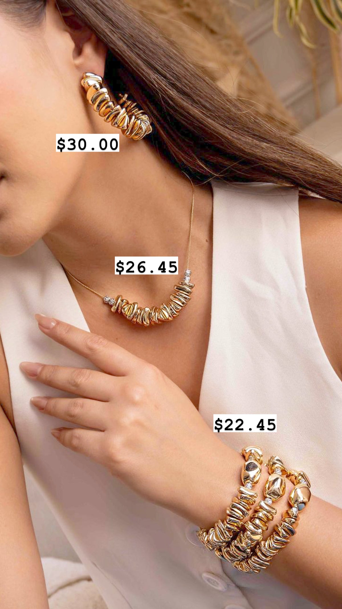 18K Gold Plated Natural Hematite Jewellery Collection