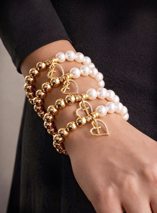 Shell Pearl Bracelets with Pendants