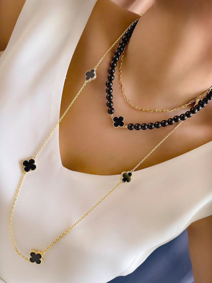 Mix and Match 3 Type Necklaces Choker Onyx Stones