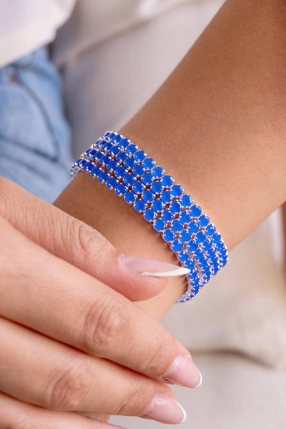 Silver Crystal Tennis Bracelet