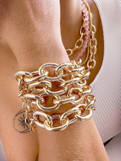 Mix and Match4 Type Chain Necklaces Choker Sets