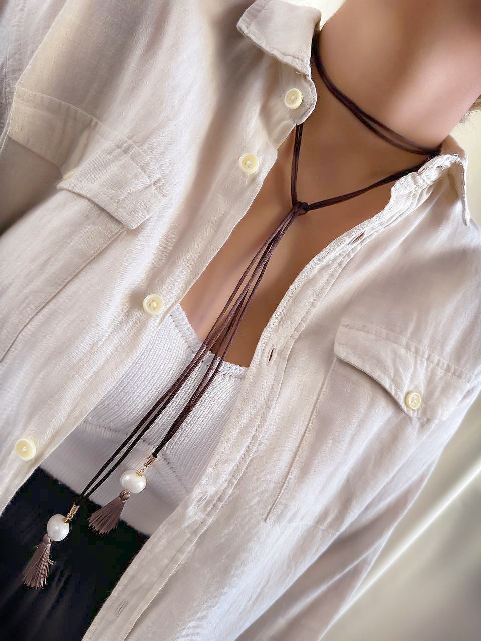 Long Double Necklaces Bracelets Multiple Layout