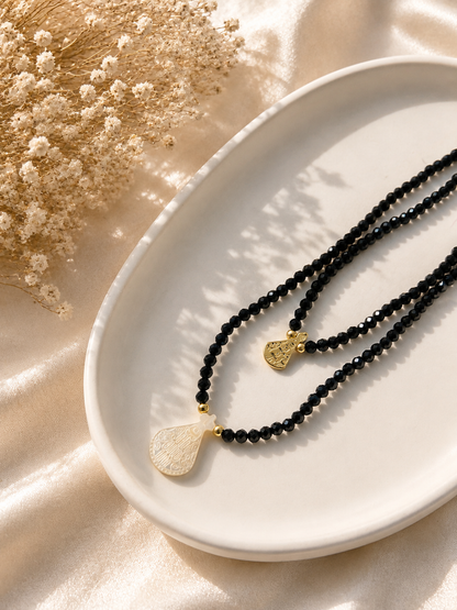 Rock Crystal Choker with Religious Pendants 30cm