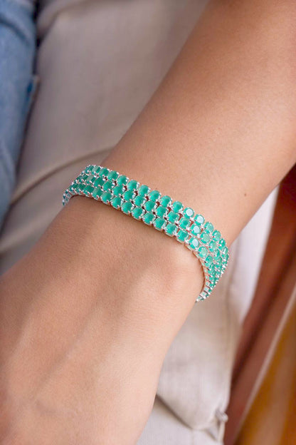 Silver Crystal Tennis Bracelet