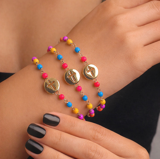 Beaded Bracelets with Religious Pendants