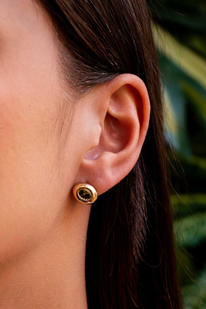 Stud Emerald Earrings