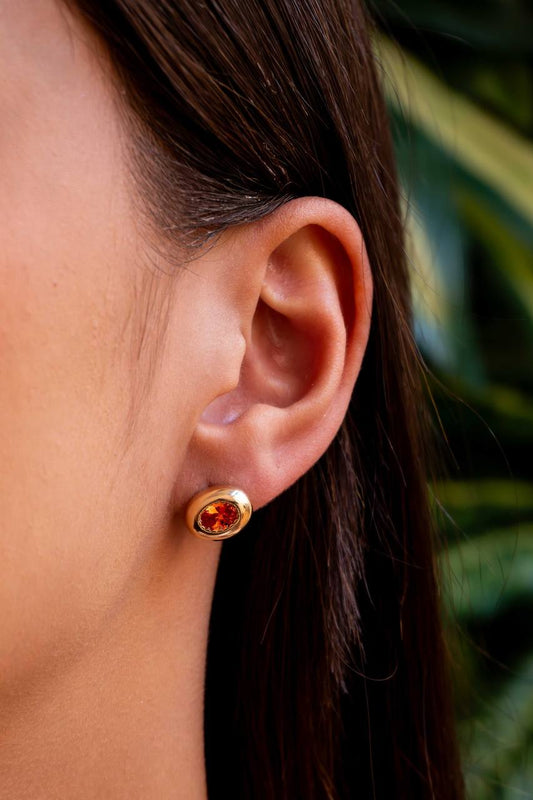 Stud Emerald Earrings