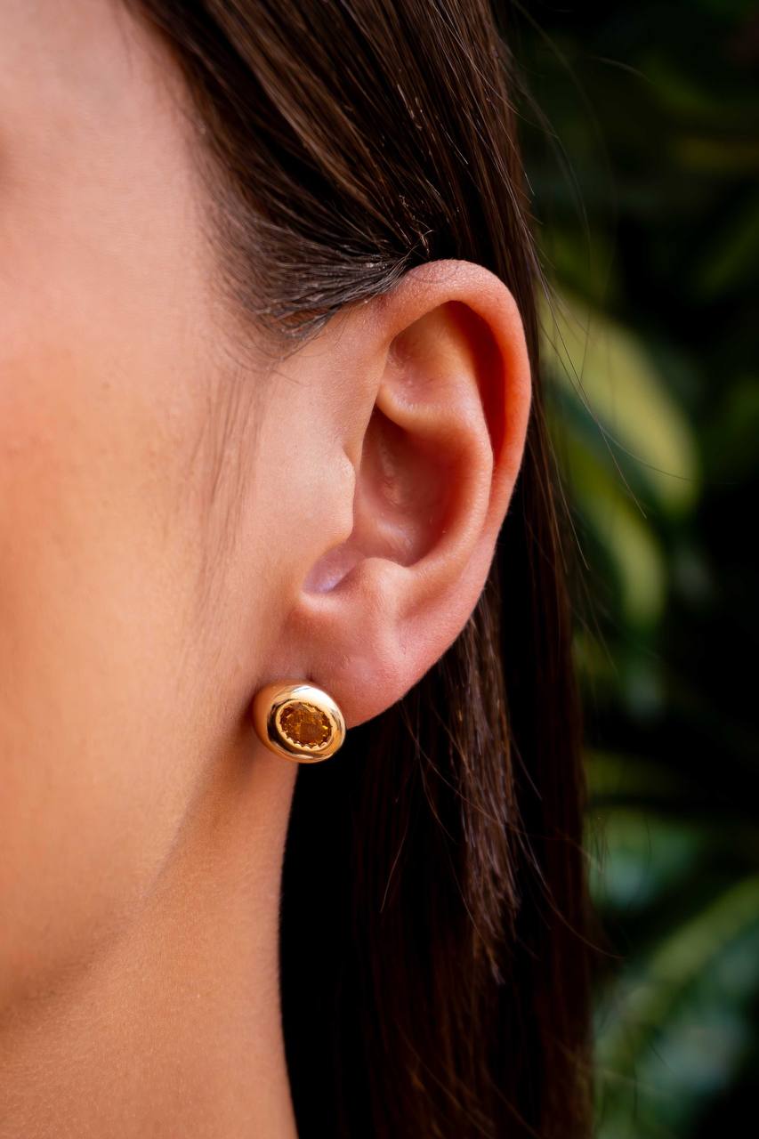 Stud Emerald Earrings