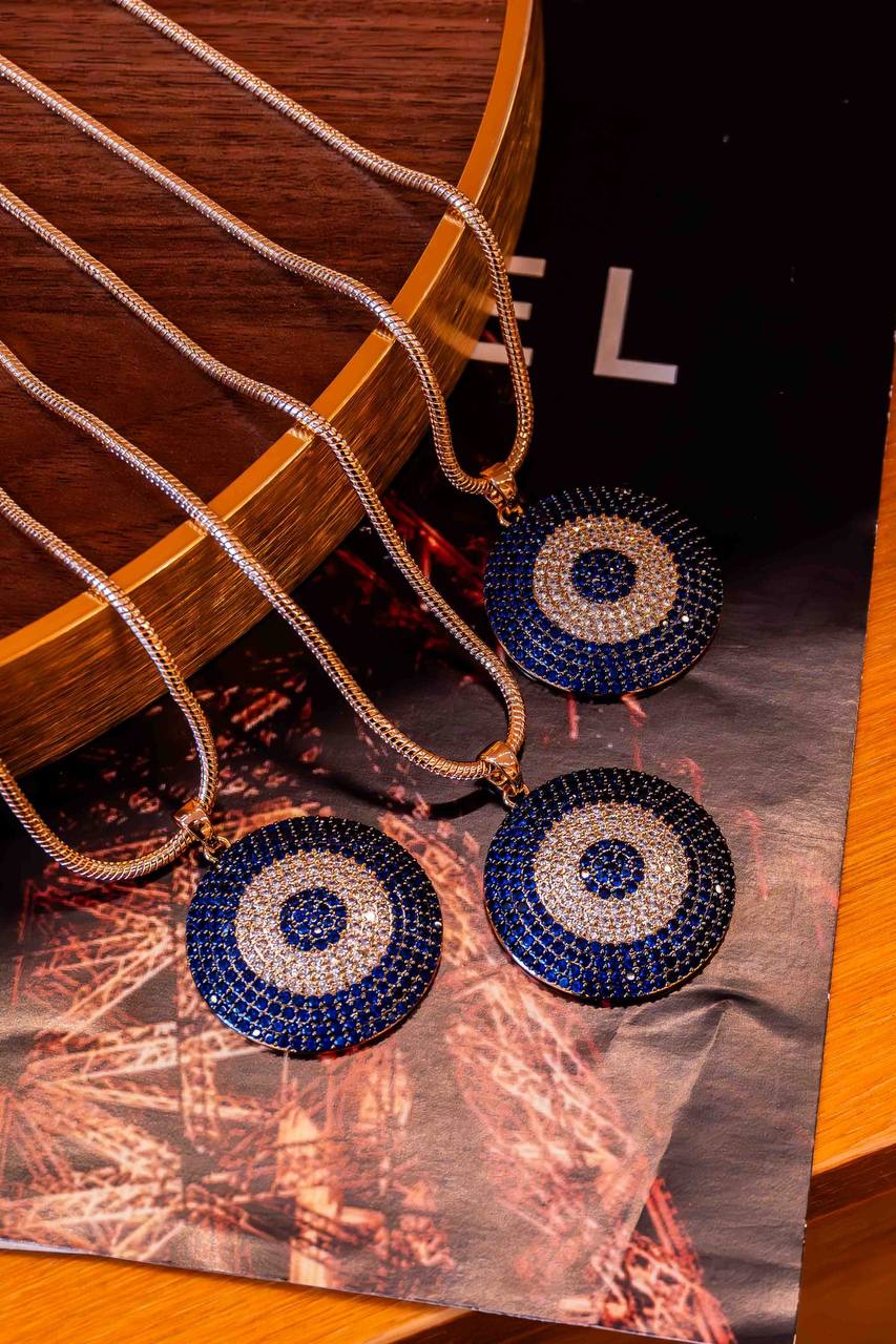 Evil Eye Necklaces with Micro pavé Cubic Zirconia 40cm (CZ)