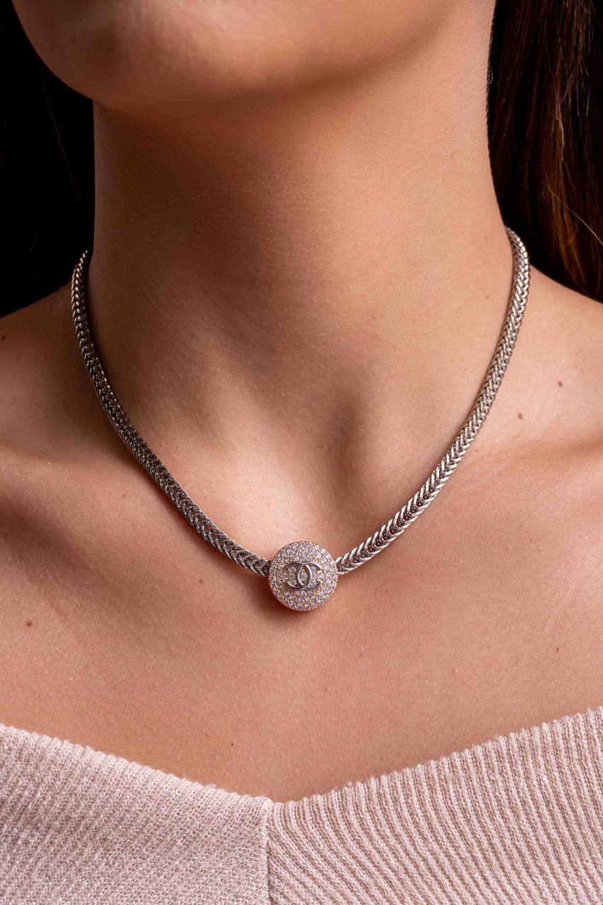Silver Necklaces Bracelets with Cubic Zirconia 40cm