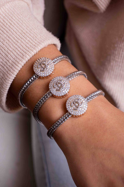 Silver Necklaces Bracelets with Cubic Zirconia 40cm
