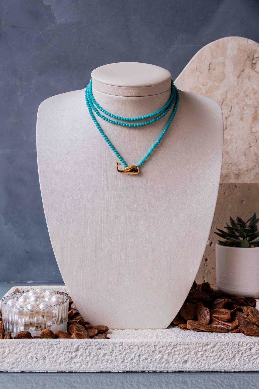 Rock Crystal Beaded Choker & Necklace