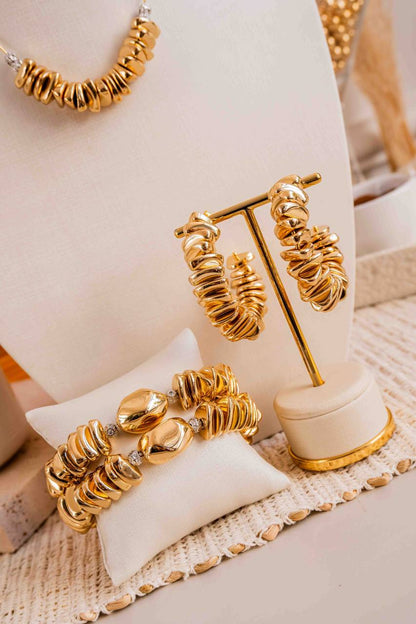 18K Gold Plated Natural Hematite Jewellery Collection