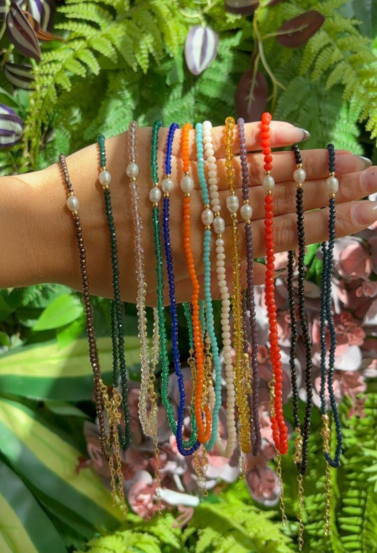 Rock Crystal Chokers with Pearls