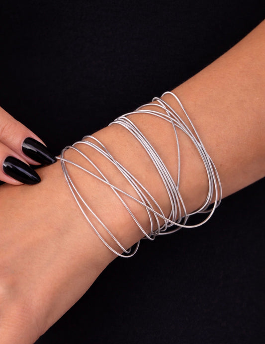 Multi-Layered Silver Bracelets