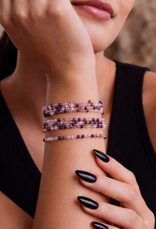 Beaded Silver Bracelets