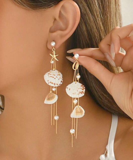 Summer Ocen Style Drop Earrings with Mixing Sea Pendants