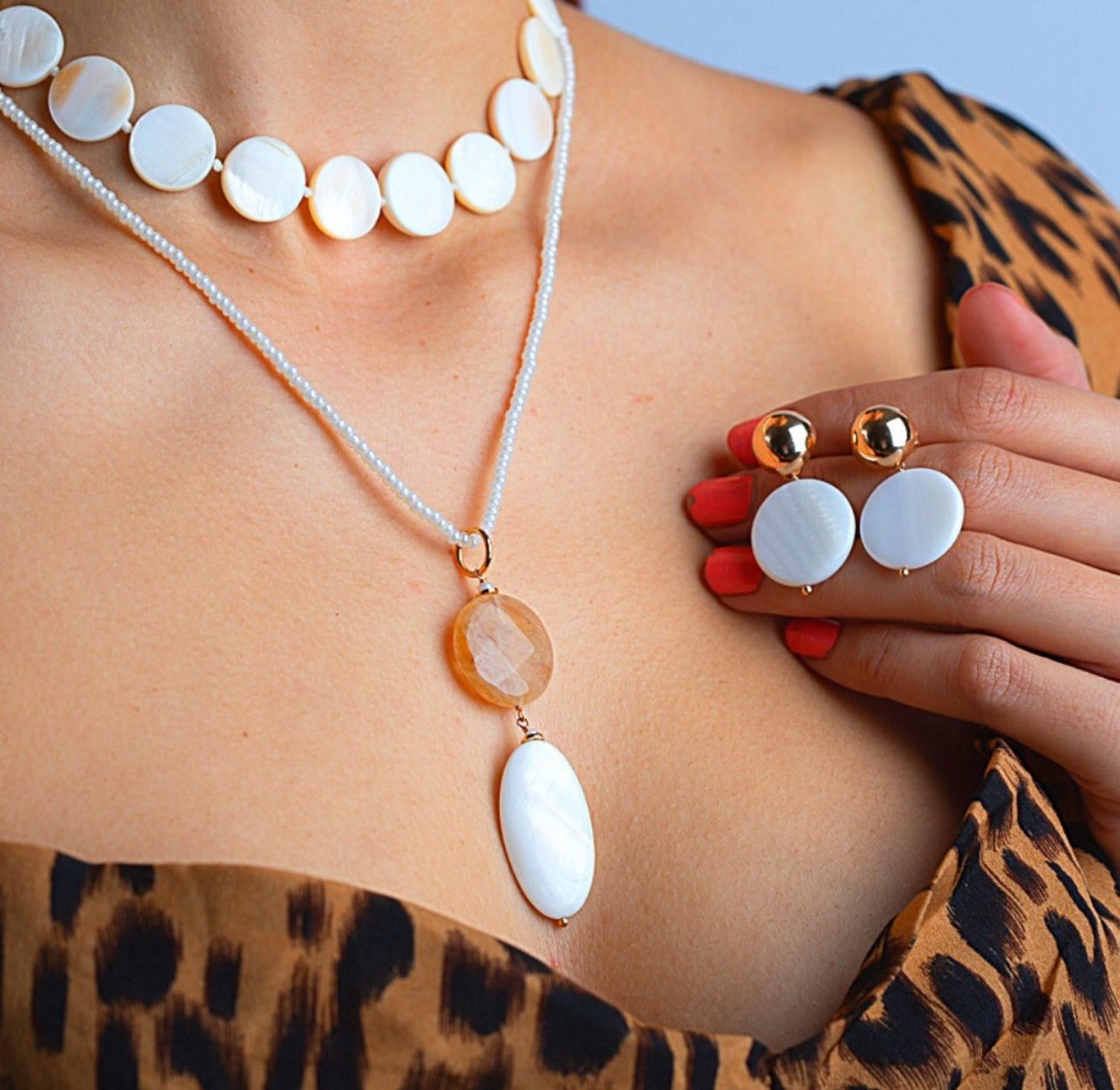 Mix and Match 2 Type Necklaces with Earrings Freshwater Pearls